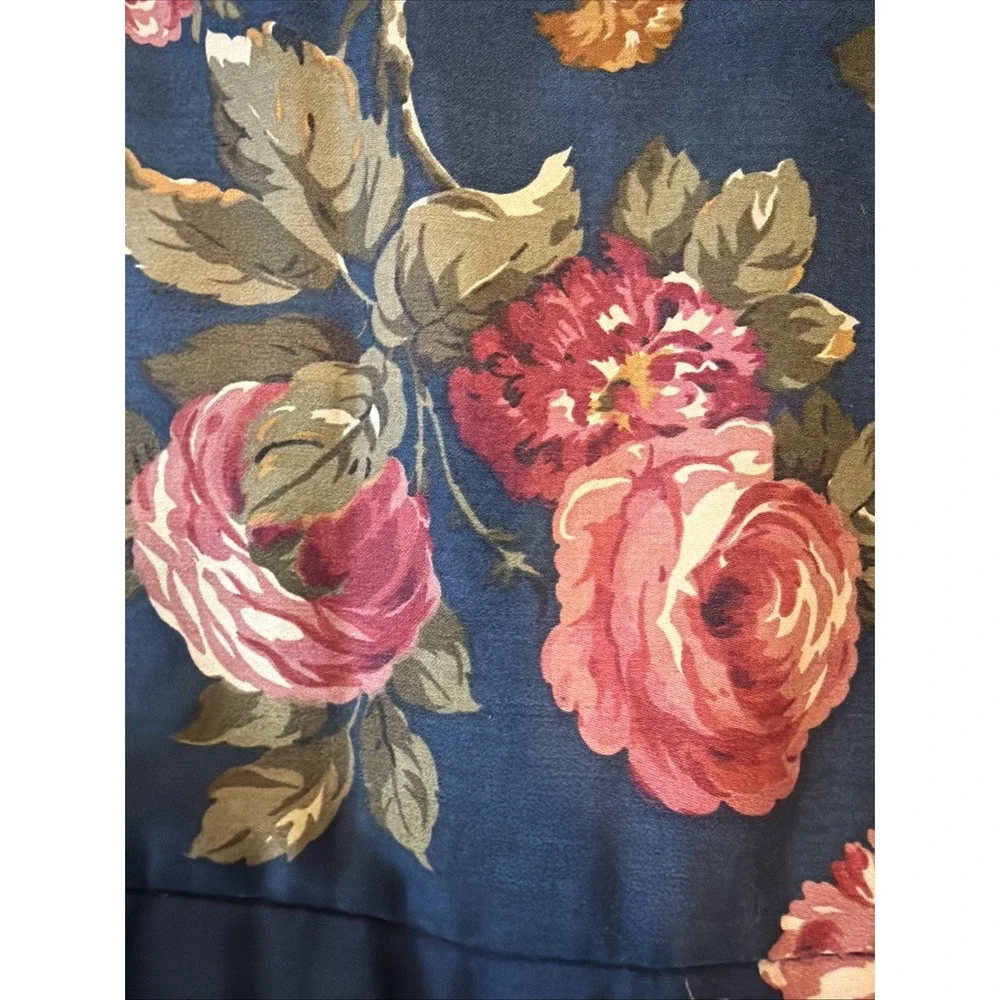 Set Of 2 Vtg Tommy Hilfiger Oversized Shams Navy Rose Floral 38